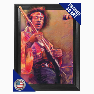 Jimi Hendrix Framed 3D Lenticular Wall Art