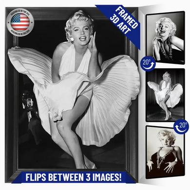 Marilyn Monroe 7 Year Itch Framed 3D Lenticular Wall Art