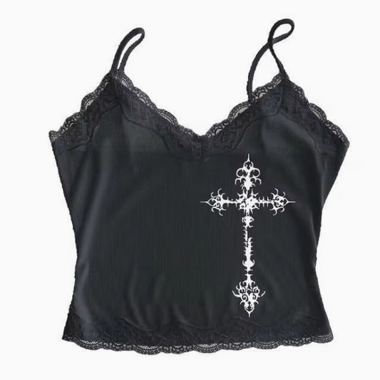 Women's Cross Print Camisole Top