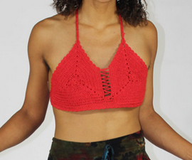 Women's Ella Cotton Hand Crocheted Bralette