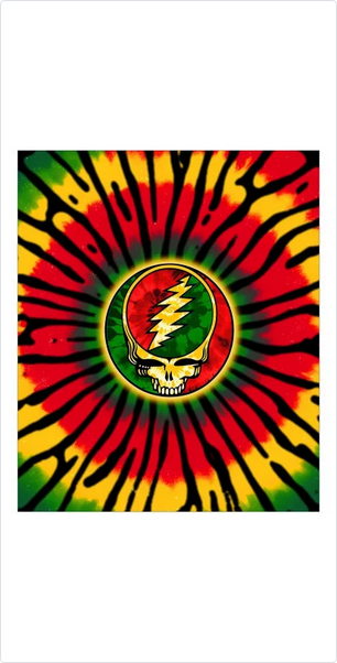 Grateful Dead SYF Rasta Fleece Throw Blanket