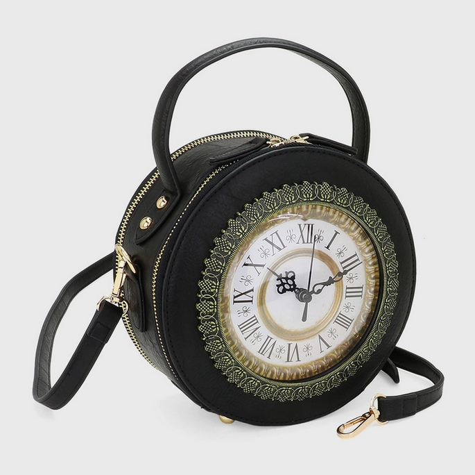 Vintage Circle Clock Bag