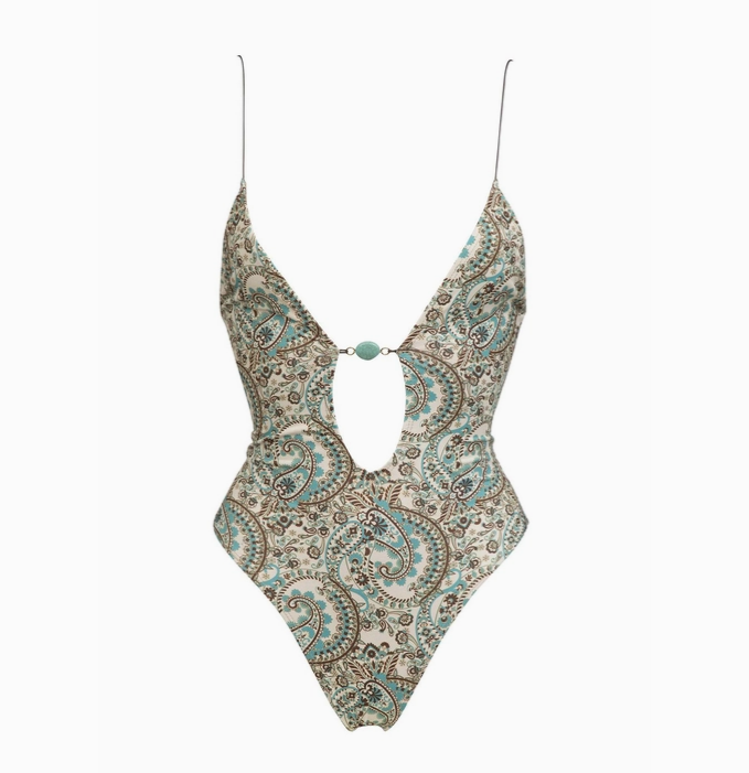 Women's Boho Sexy Backless One-Piece Swimsuit