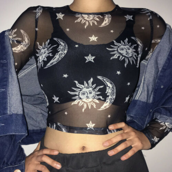 Women's Celestial Sheer Mesh Top