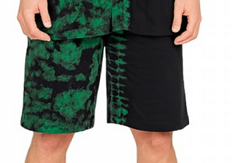 Men's Cotton Half Tie-Dye Drawstring Shorts