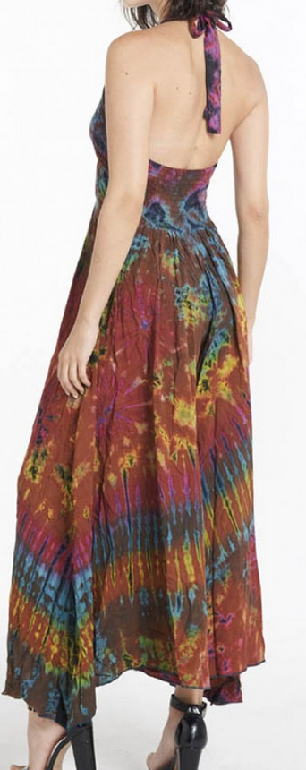 Women's Rayon Tie-Dye Sleeveless Tie-Back Palazzo Jumpsuit