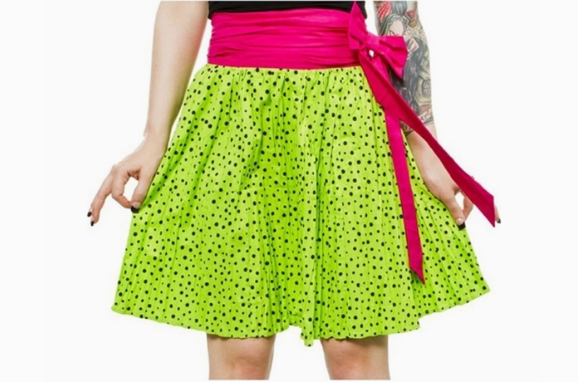 Women's Retro Hight Waist Polka Dot Skirt