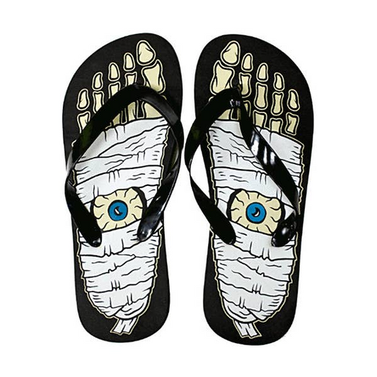 Unisex Mummy Skeleton Flip Flops