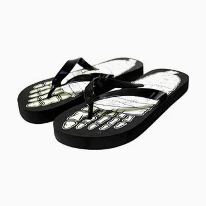 Unisex Mummy Skeleton Flip Flops