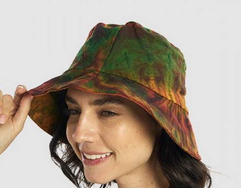 Cotton Tie-Dye Reversible Bucket Hat