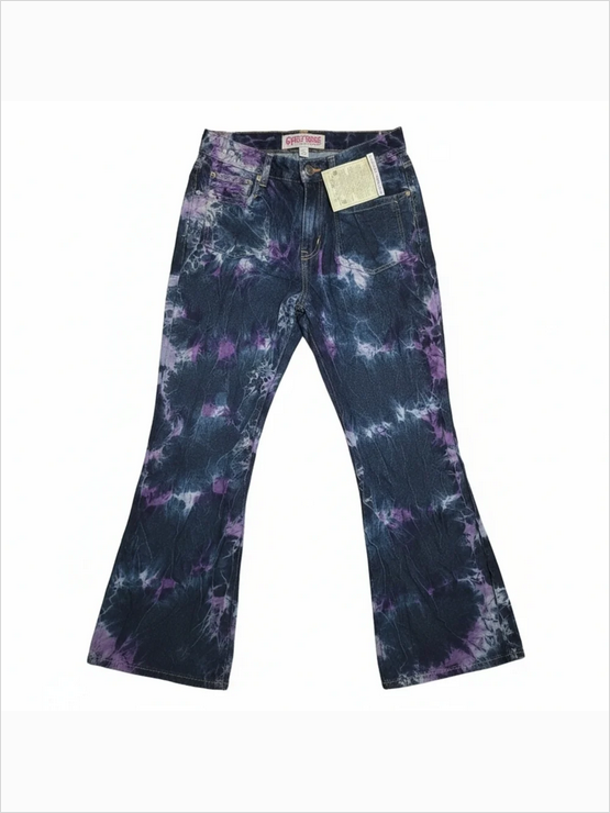 Women's Tie Dye Stretch Denim Bell Bottoms