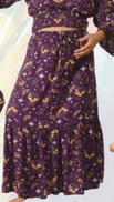 Women's Moon Moth Print Maxi Skirt