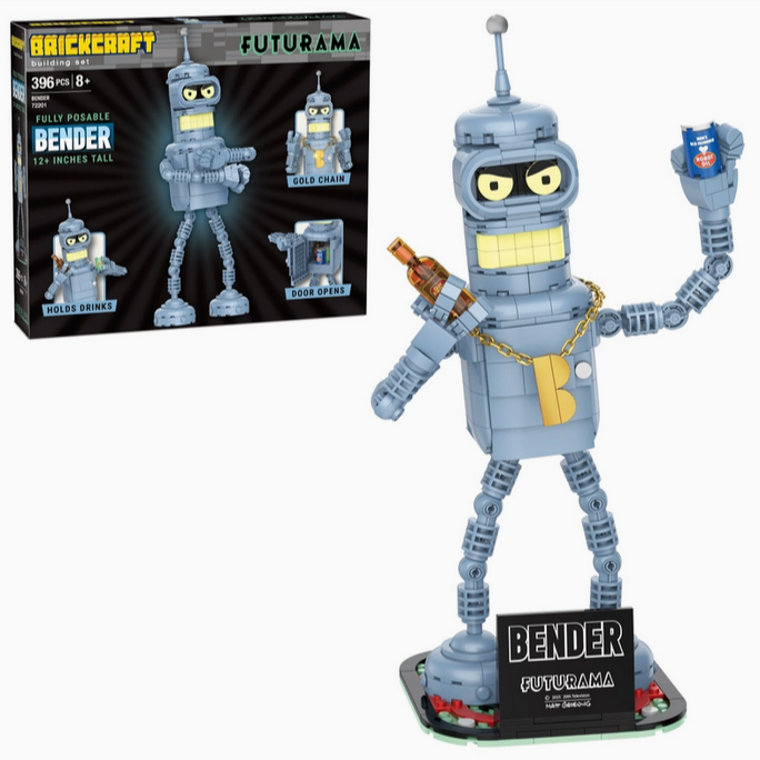 Futurama Bender Brick Building Figure