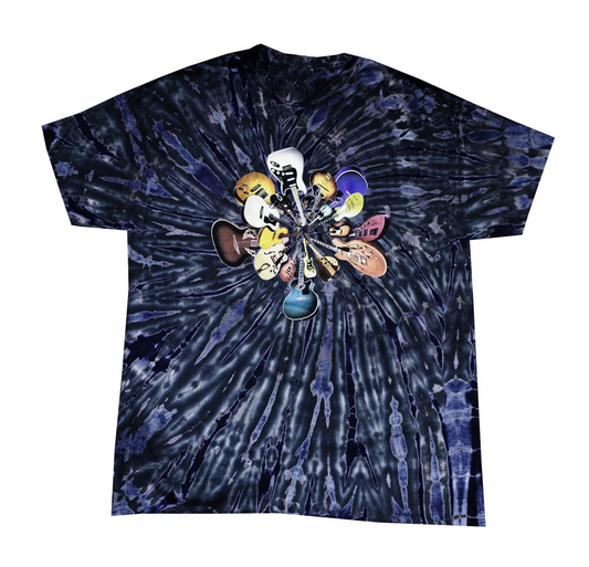 Men's Tie-Dye Guitar Spiral T-Shirt