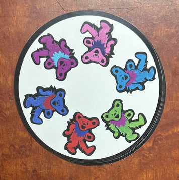 Dancing Bear Circle Sticker