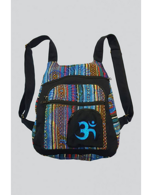 Cotton Om Print Backpack