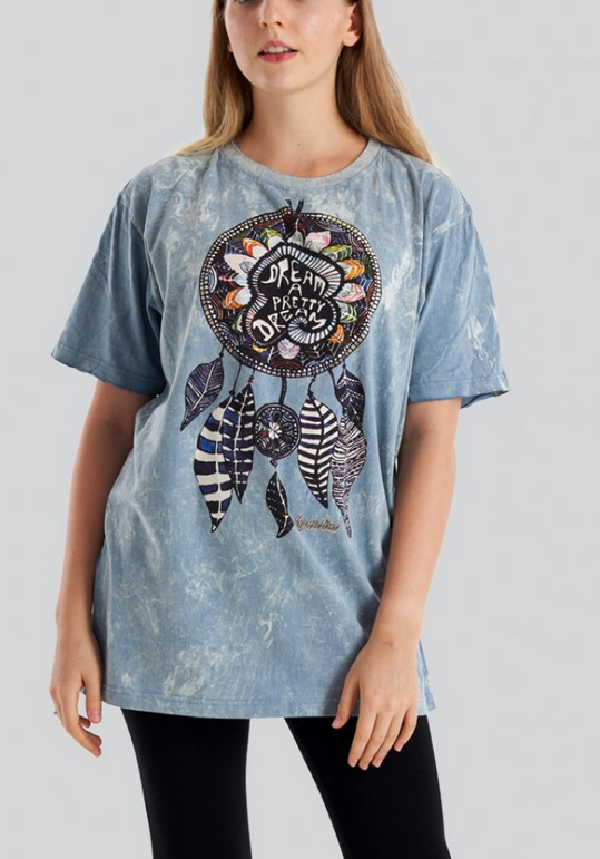 Women's Cotton Dreamcatcher Dream A Pretty Dream T-Shirt