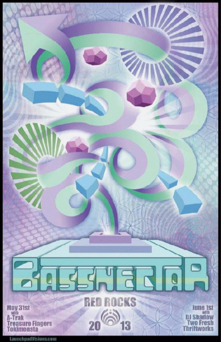 Bassnectar / DJ Shadow Red Rocks 2013 Art Print