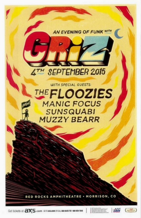 Griz / Floozies Red Rocks 2015 Art Print