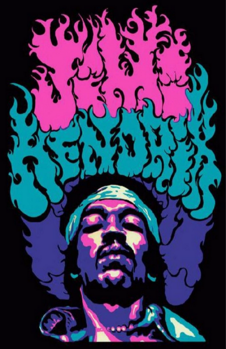 Jimi Hendrix 1969 Art Print