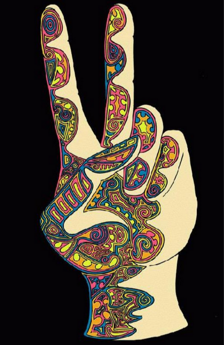 Peace Fingers Art Print