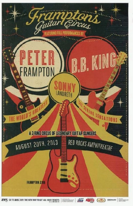 Peter Frampton / B.B King Red Rock 2013 Art Print