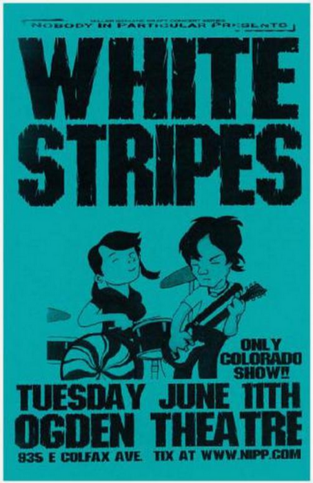 White Stripes Denver 2002 Art Print