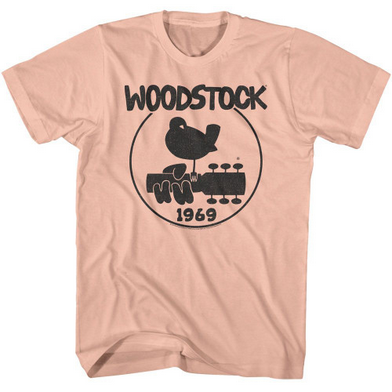 Men's Woodstock 1969 Logo Peach T-Shirt