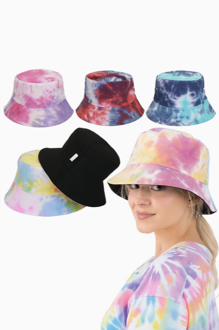 Tie Dye Acid Wash Reversible Bucket Hat
