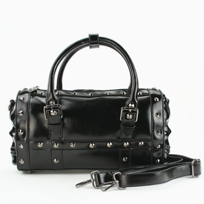 Dual Skull Stachel Vinyl Bag