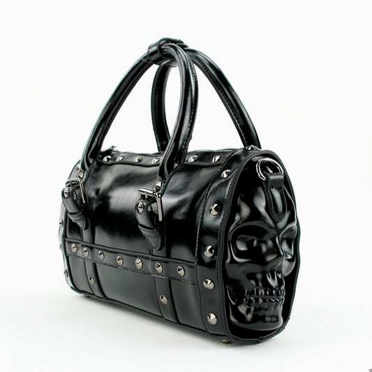 Dual Skull Stachel Vinyl Bag