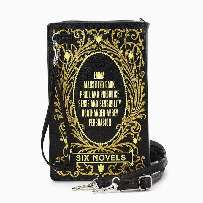 Jane Austen Novel Book Clutch Bag
