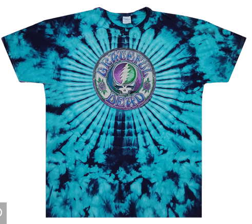 Men's Grateful Dead Tie-Dye Batik Steal Your Face T-Shirt