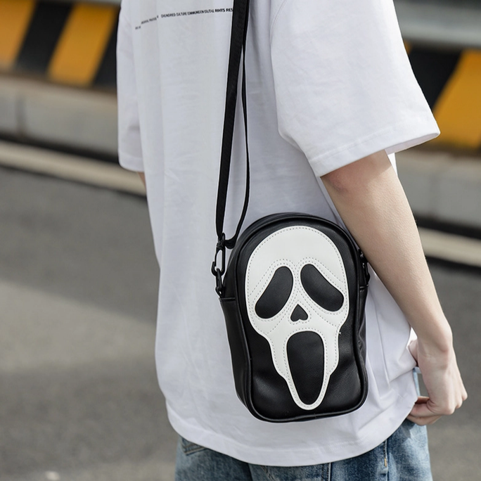 Ghost Skull Messenger Bag
