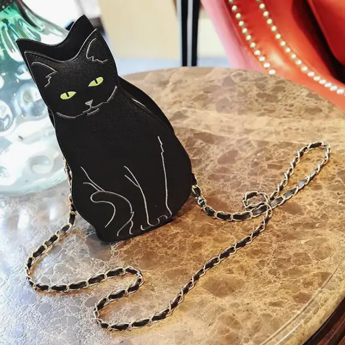 Black Cat Crossbody Bag