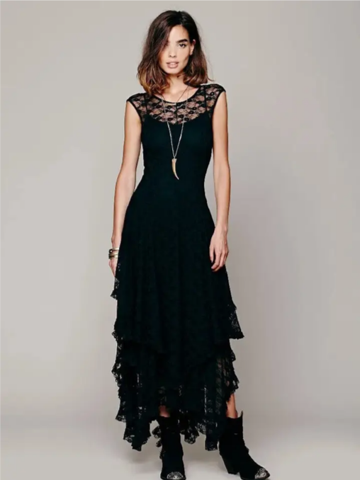 Women's Lace Witch Maxi Dress