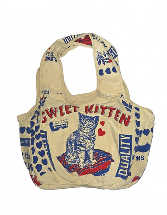 Vintage Rice Sack Printed Hobo Bag
