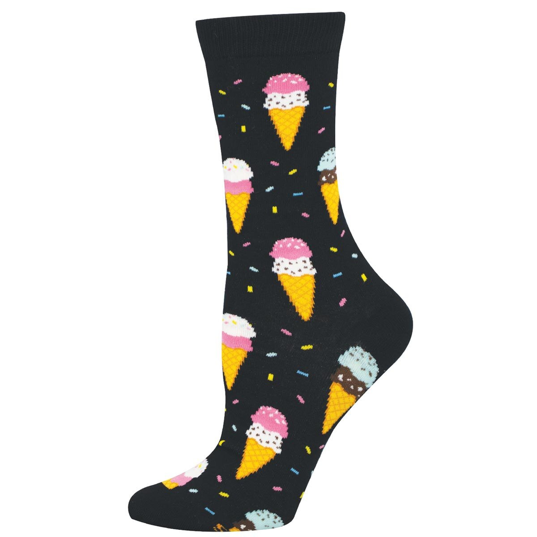 Women's Double Scoop Ice Cream Crew Socks