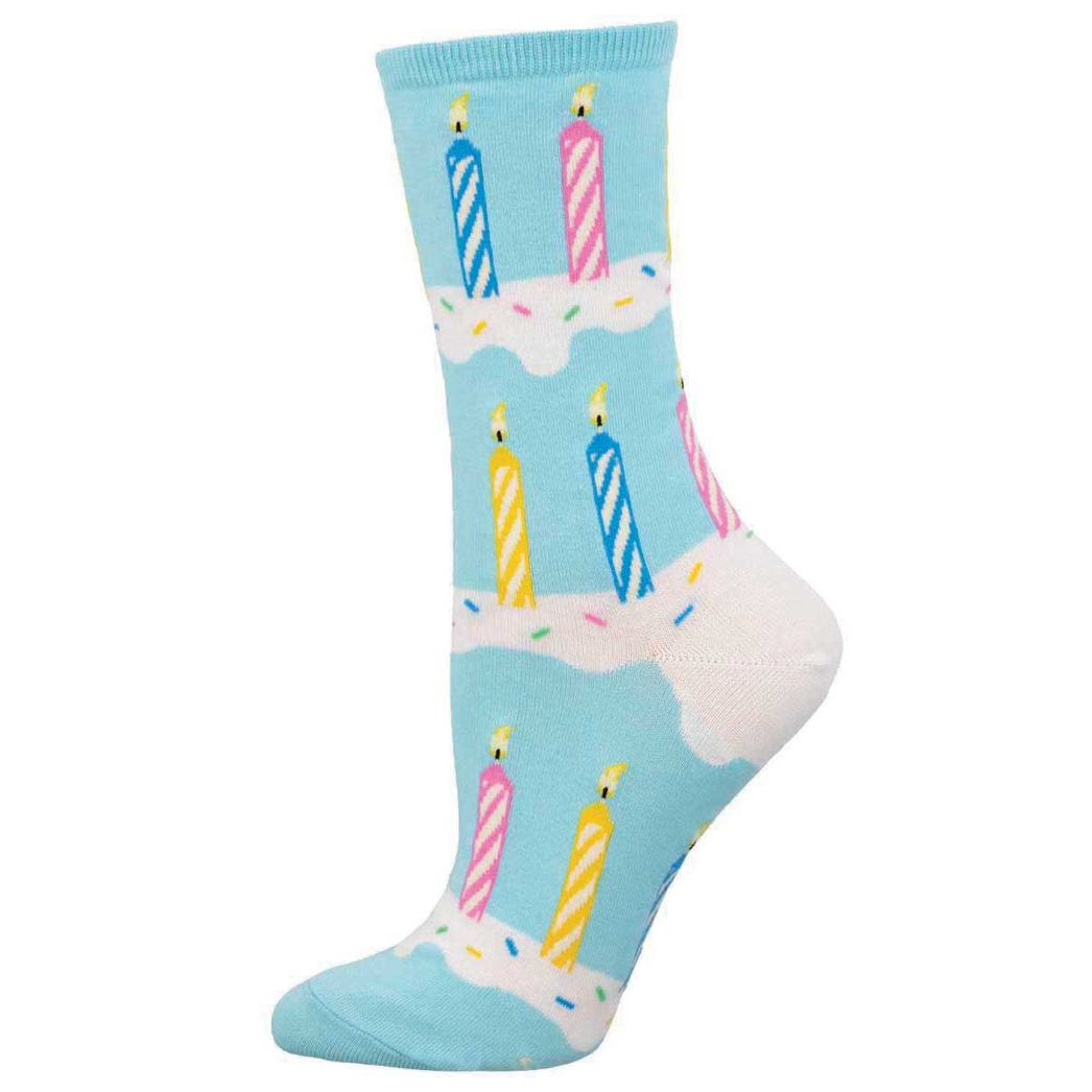 Women's Birthday Candles Crew Socks