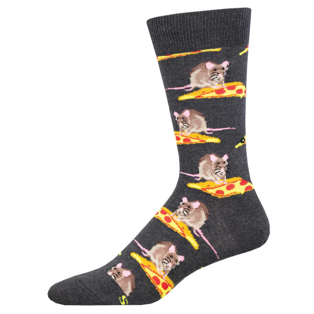 Men's Pizza Rat Crew Socks