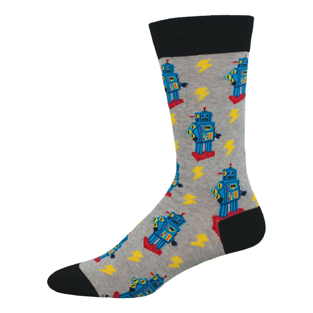 Men's Charge Of The Robots Crew Socks