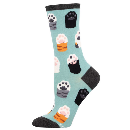 Women's Kitty Toe Beans Crew Socks