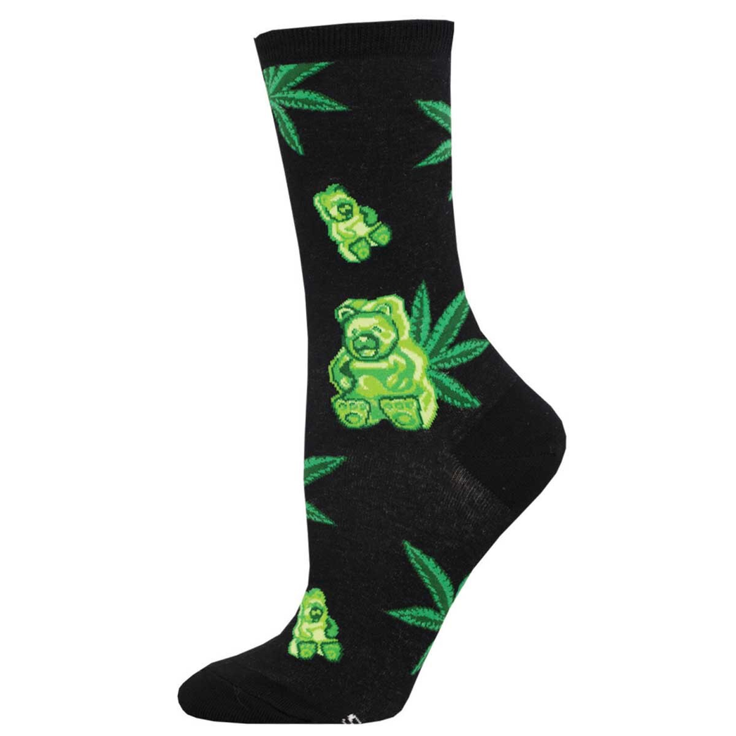 Women's Weed Gummy Bear Crew Socks