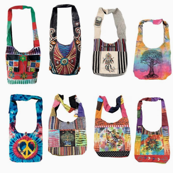 Cotton Sling Hobo Bag