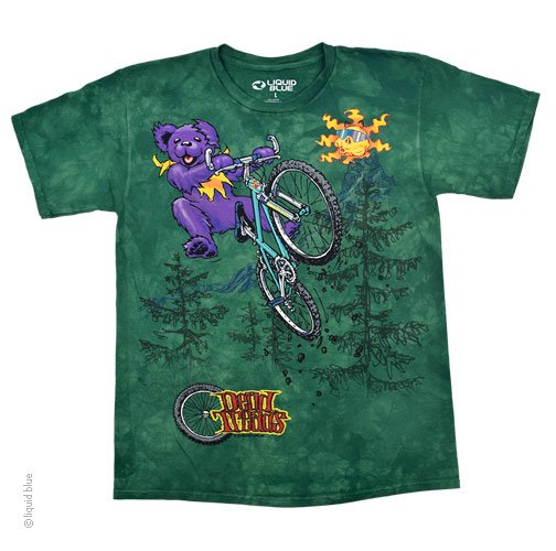 Men's Grateful Dead Tie-Dye Dead Treads Bike Bear T-Shirt