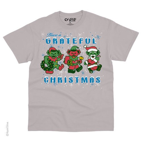 Men's Grateful Dead Have A Grateful Christmas Bears T-Shirt