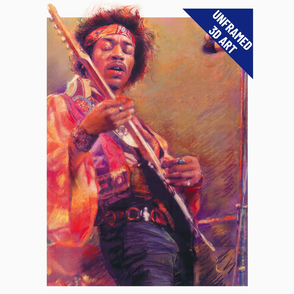 Jimi Hendrix 3D Lenticular Wall Art