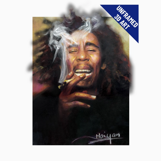 Bob Marley Smoking 3D Lenticular Wall Art