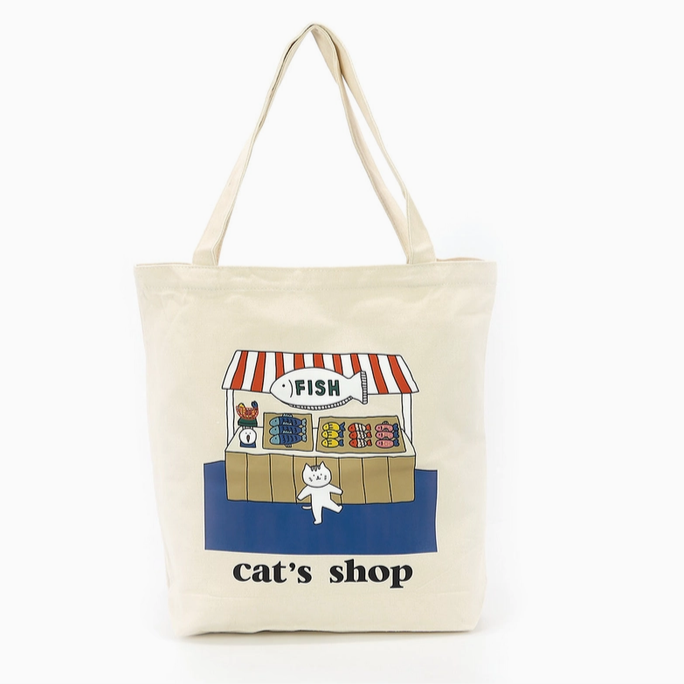 Cat's Shop Canvas Tote Bag