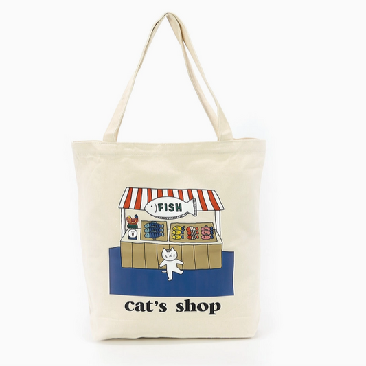 Cat's Shop Canvas Tote Bag